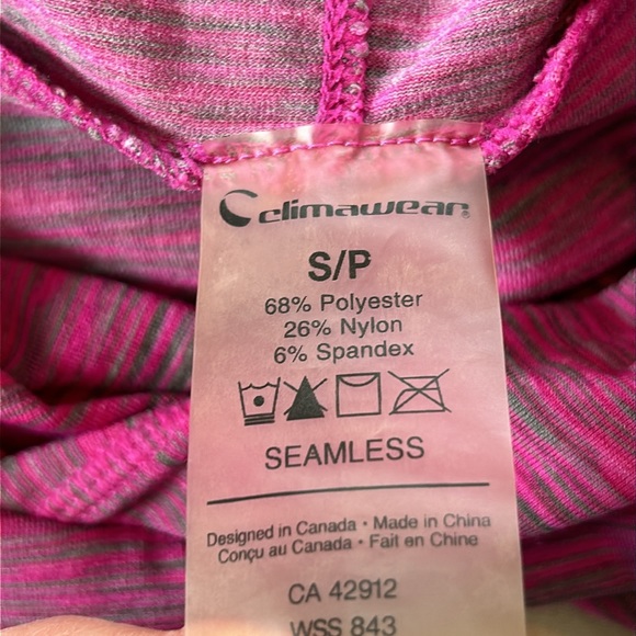 Climawear Seamless Workout Run Hoodie Top w Thumbholes on Paisley Print Sleeves - Picture 5 of 9